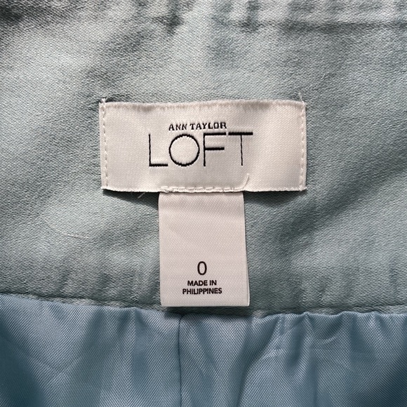 LOFT Ann Taylor Teal Skirt w/ Pockets - Picture 7 of 8